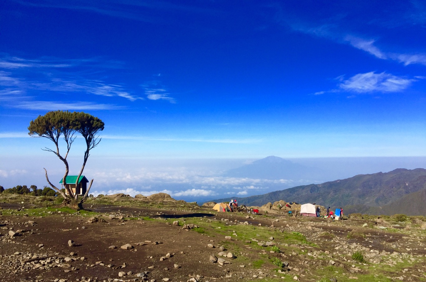 View from Kilimanjaro towards Tanzania
