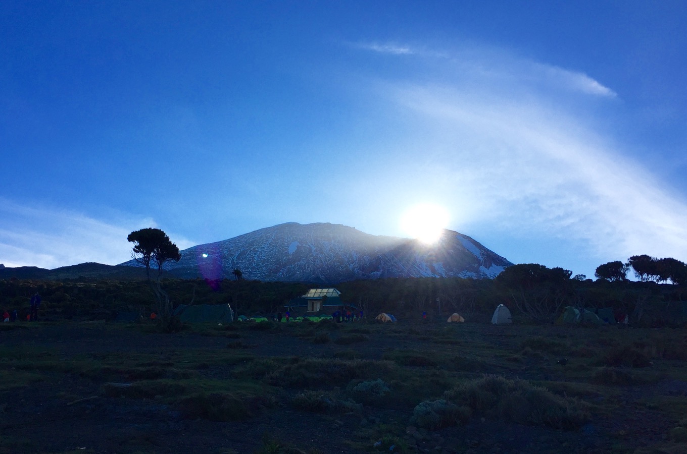 Sunrise at Kilimanjaro with view on Kibo