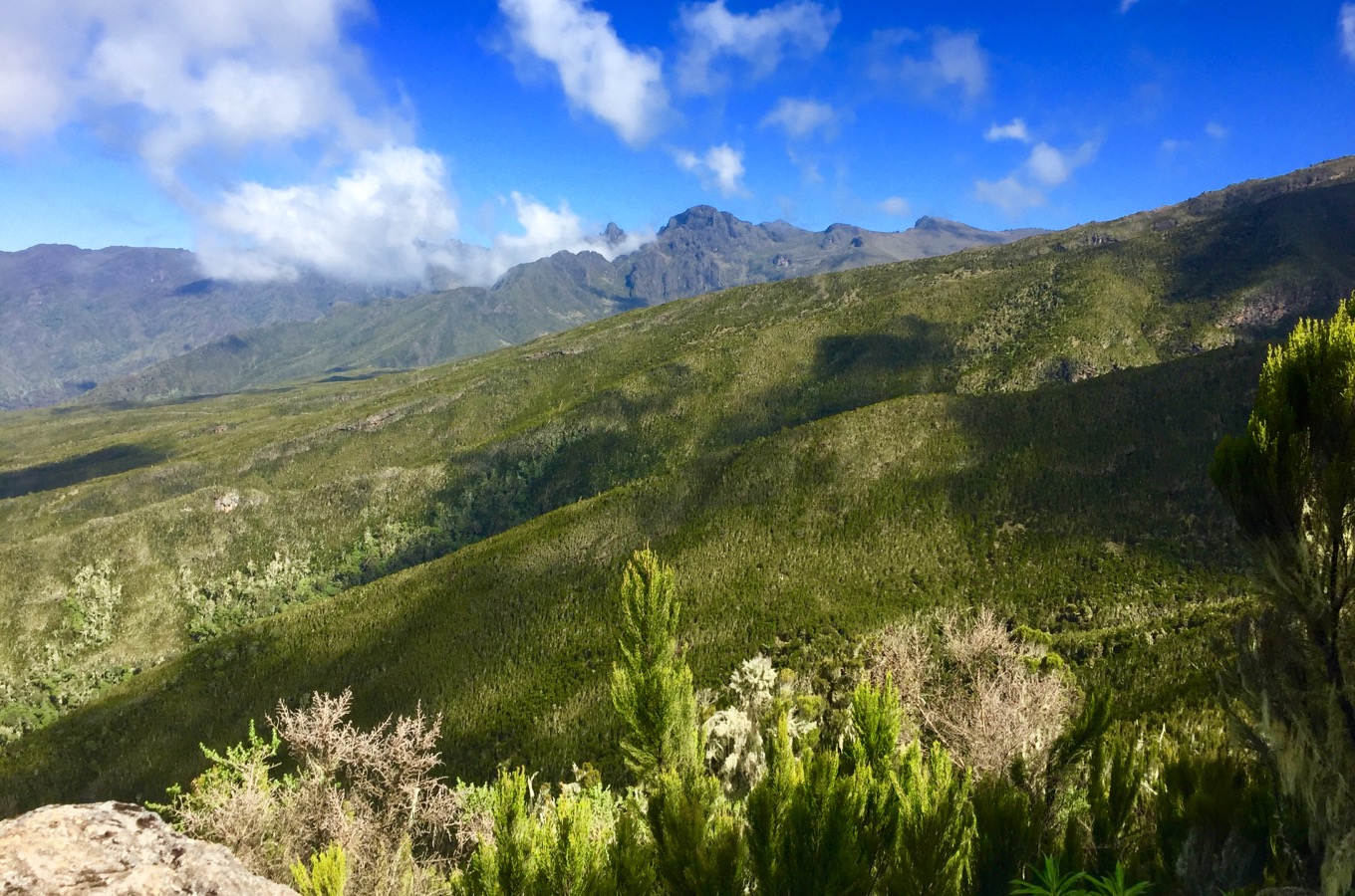 View on moorland during climb