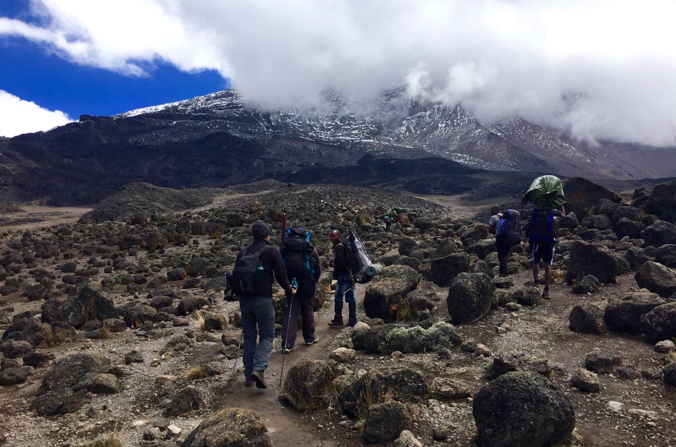 Day hike at height lava tower