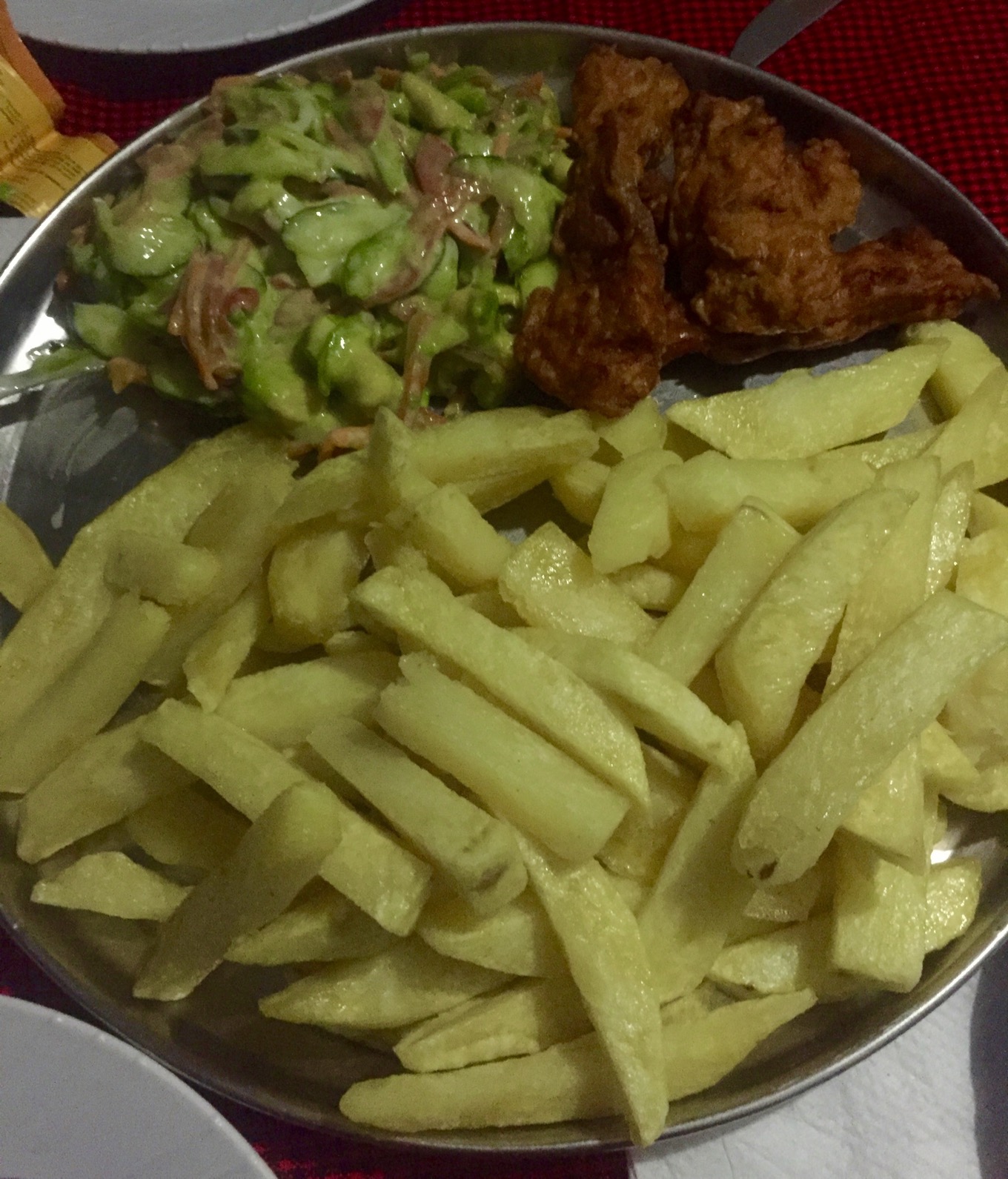 International dinner during the climb of Mount Kilimanjaro