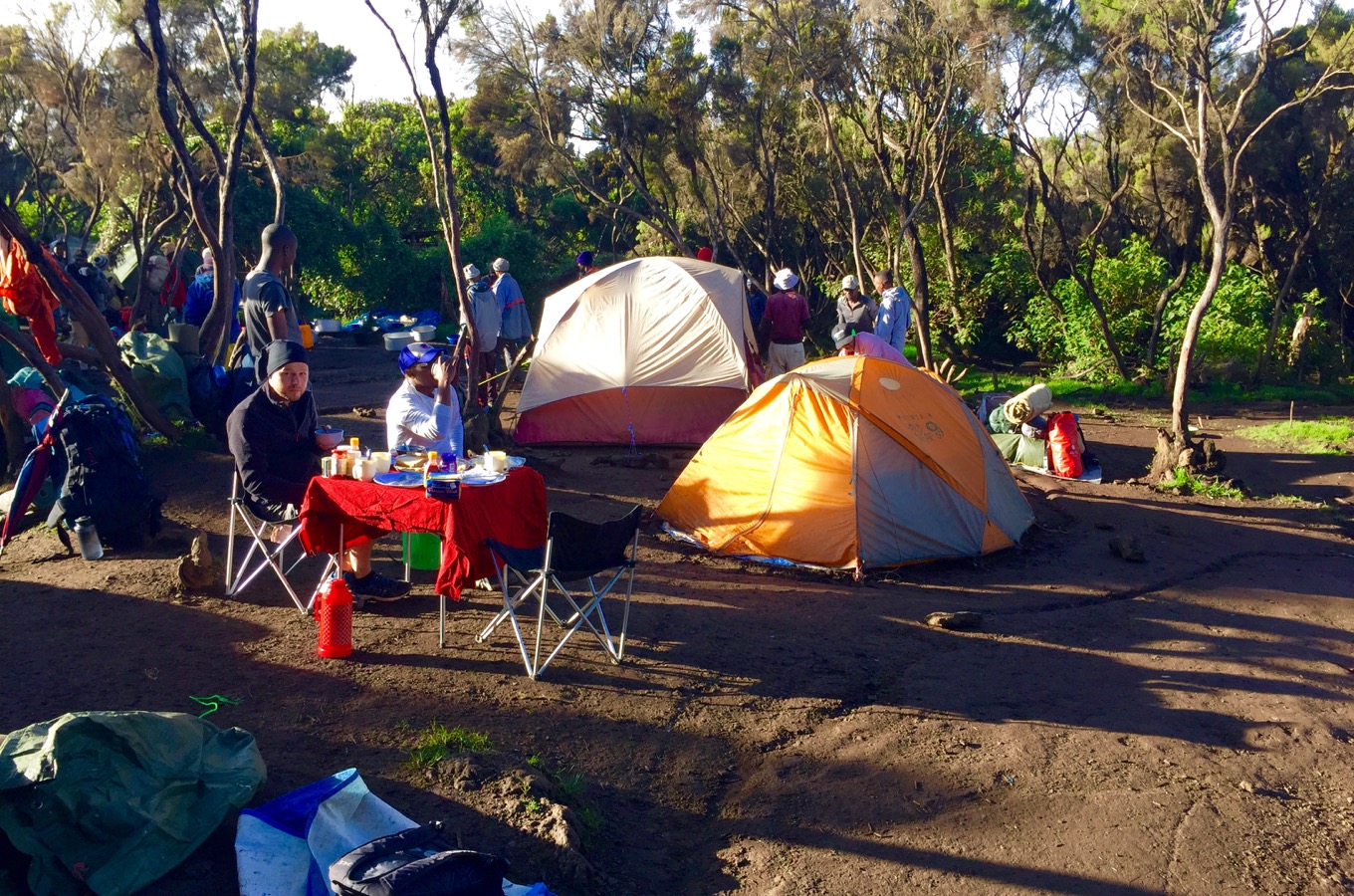 Breakfast at Mweka Camp