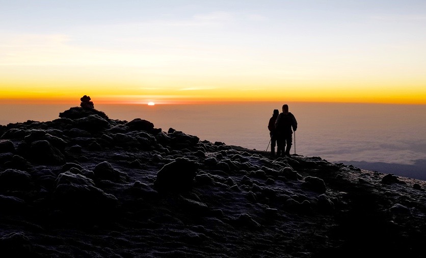 Sunrise at the roof of Africa