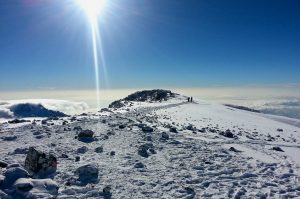 Les derniers mètres de l’ascension pour arriver à Uhuru Peak