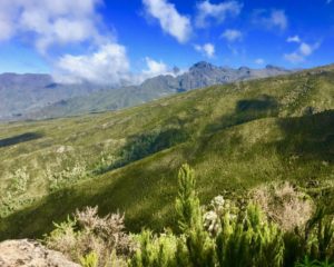 View into the country from the Machame Route