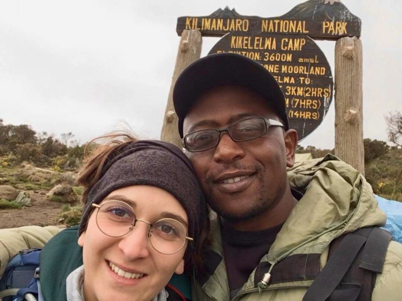 In the camp at Kilimanjaro on the way to the summit