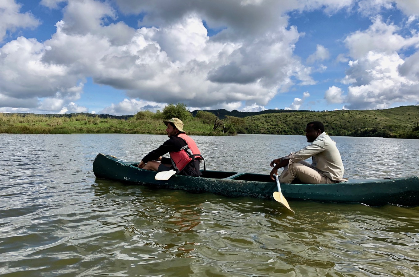 Canoeing on Momella Lake