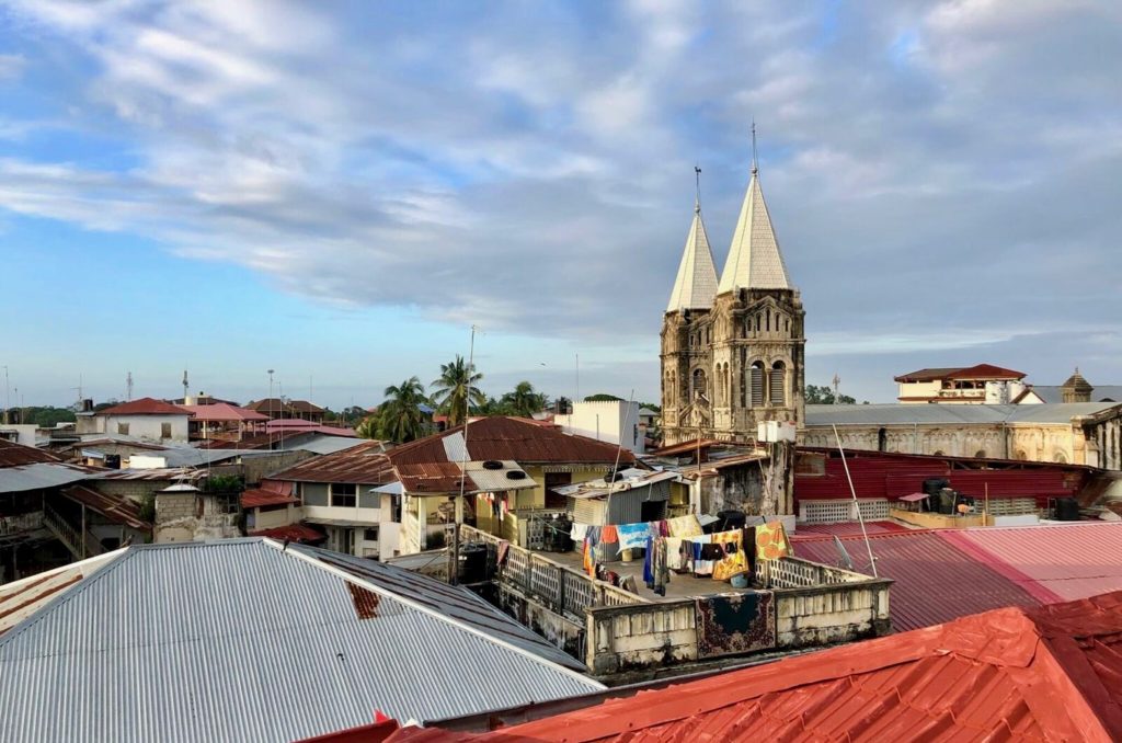 View over Stone Town, the capital of Zanzibar