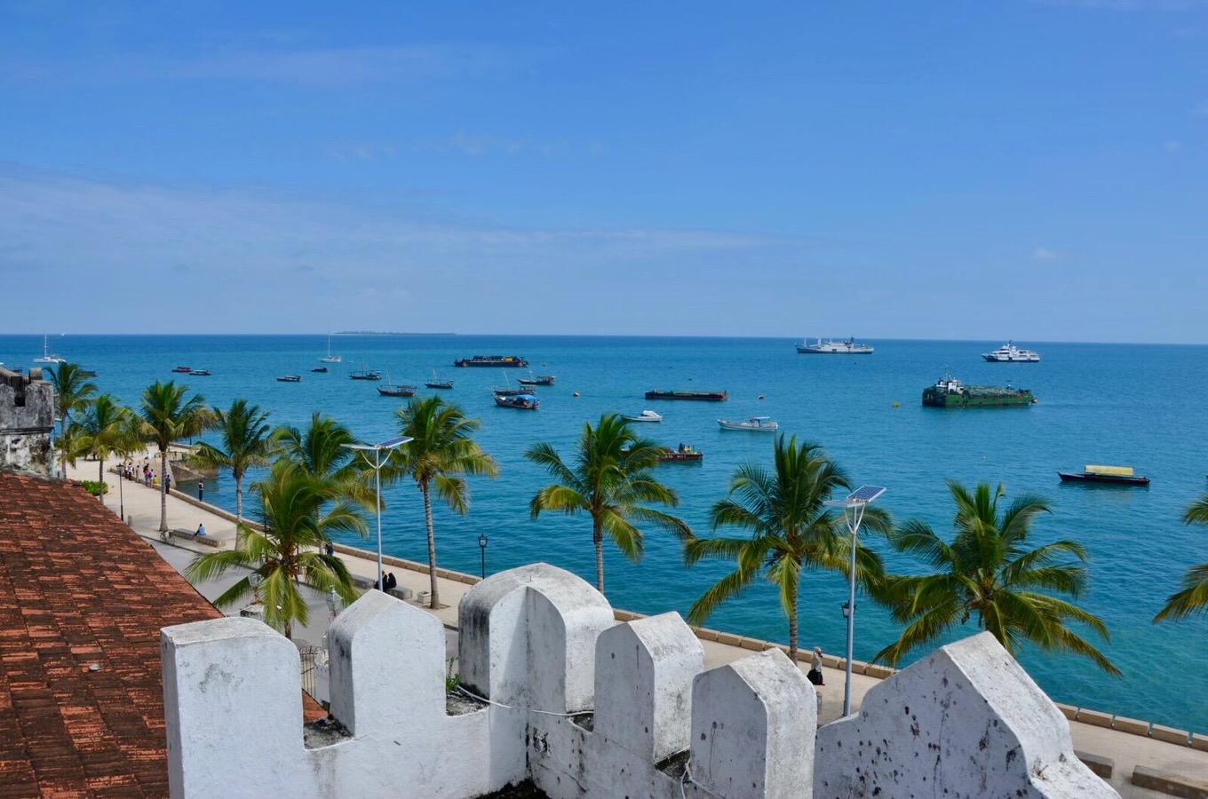 View of the harbour of Stone Town, the capital of Zanzibar