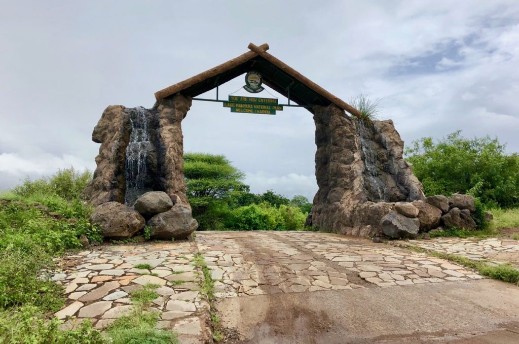 Entrance sign of Lake Manyara National Park