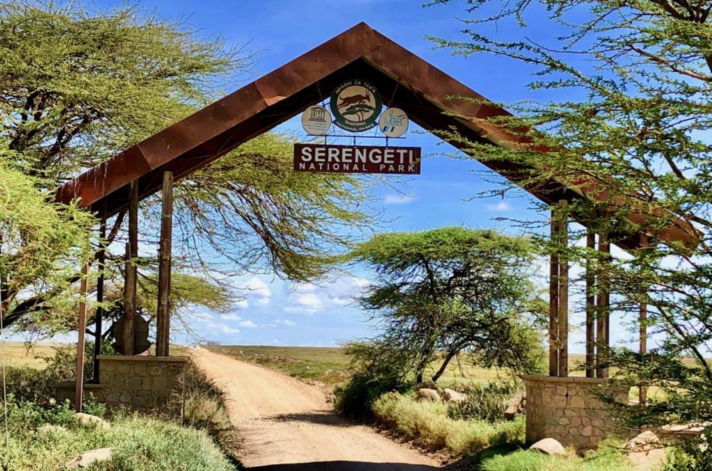 Entrance gate to the Serengeti National Park