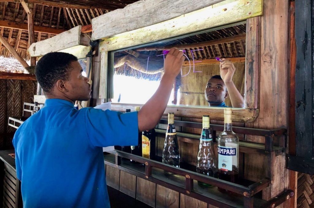 Bar at Tides Lodge at Ushongo Beach in Pangani
